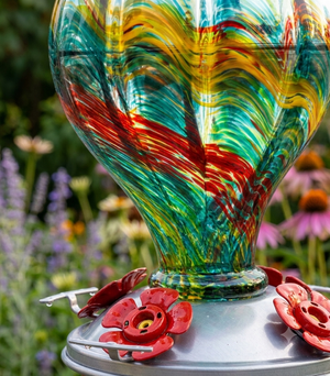 Solstice Balloon glass hummingbird feeder by Mill Creek Products, detail image 6