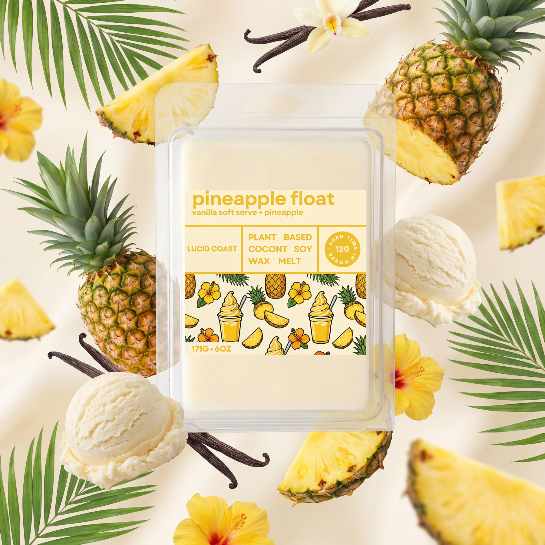 Pineapple Float Wax Melt by Lucid Coast Co. product image 3