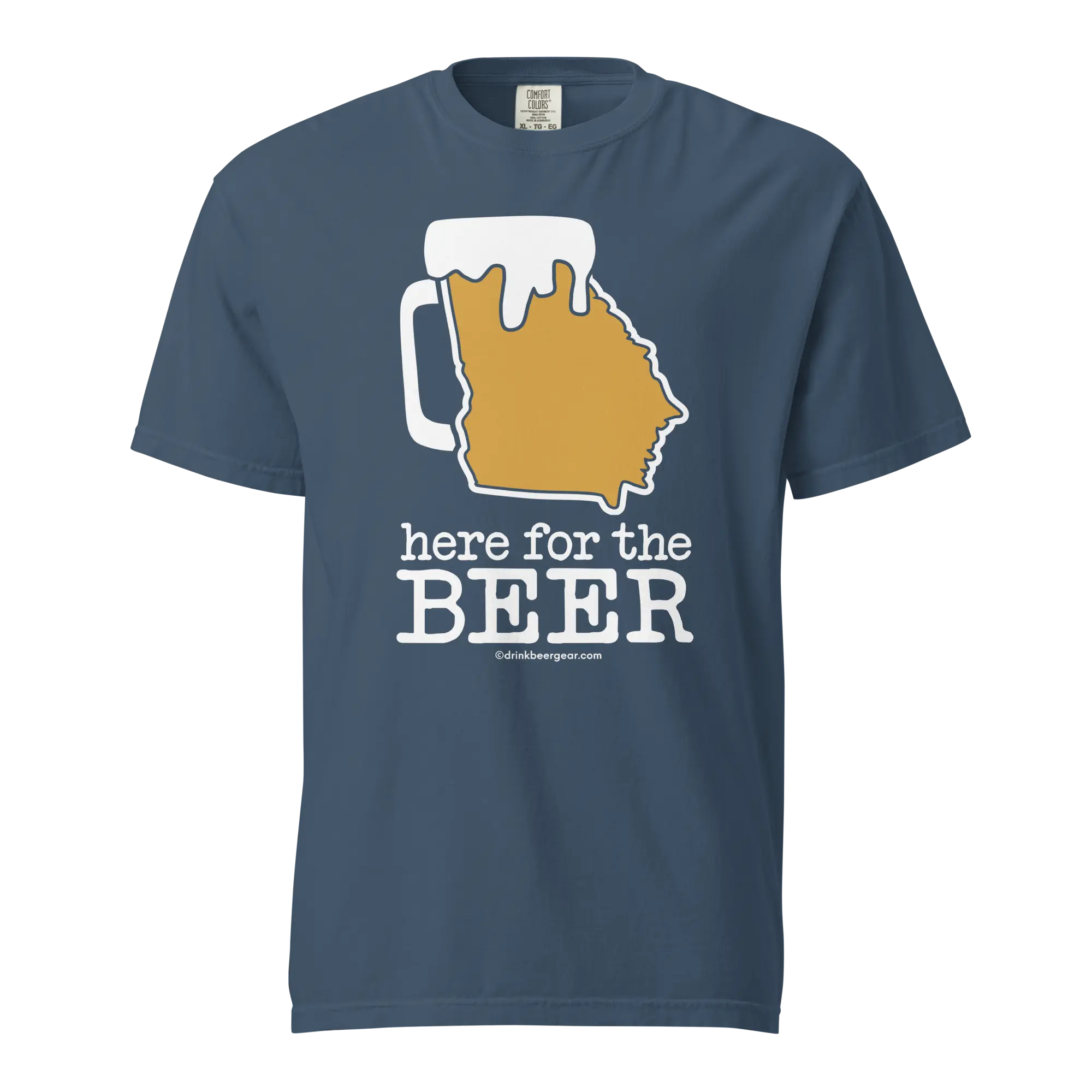 Georgia Beer Mug Tee - Here For The Beer.- COMFORT COLORS BRAND TEE Drink Beer Gear