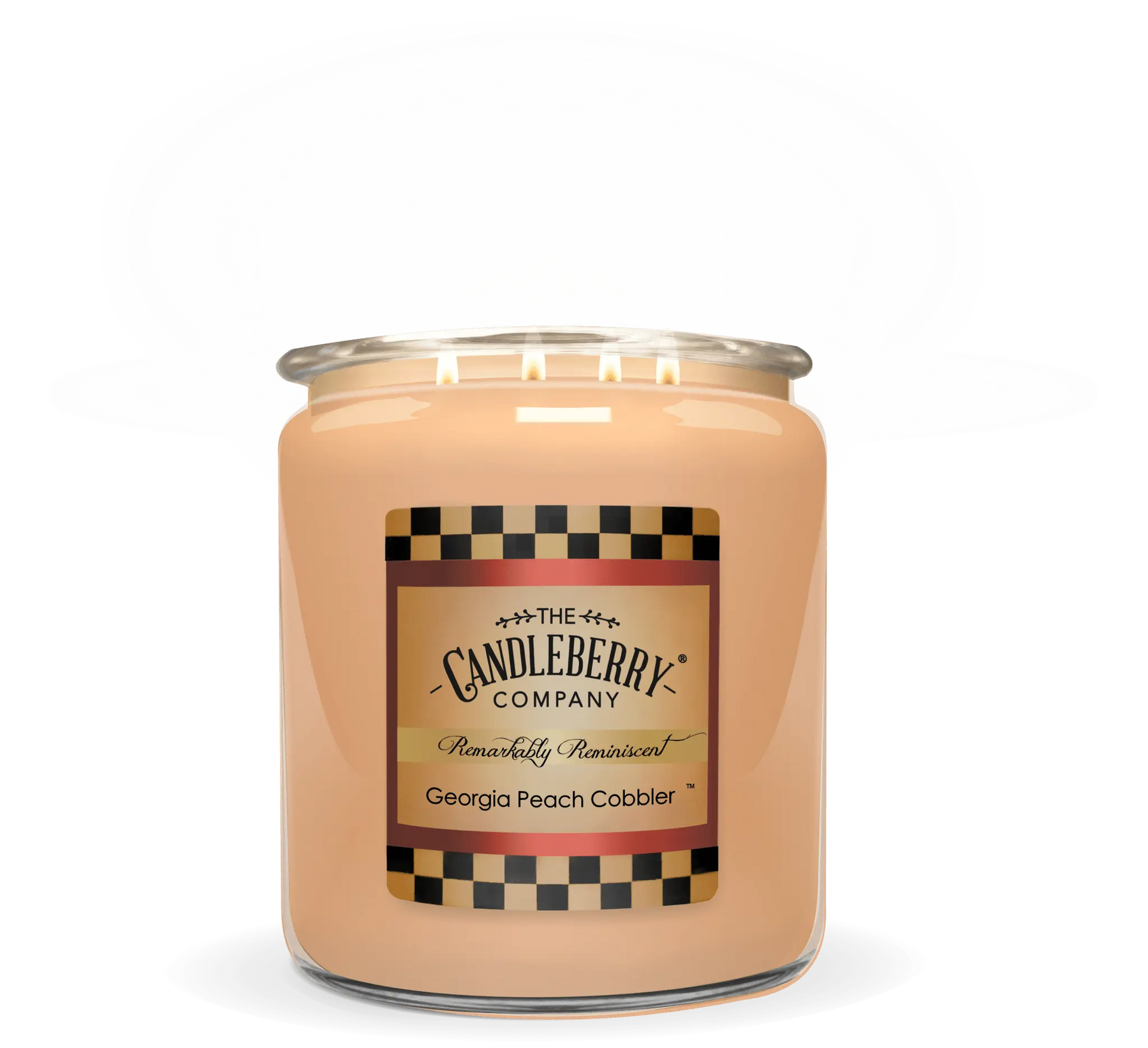 Georgia Peach Cobbler™, 4 - Wick, Cookie Jar Candle (Collective) by The Candleberry® Candle Company, scented candle detail photo 2