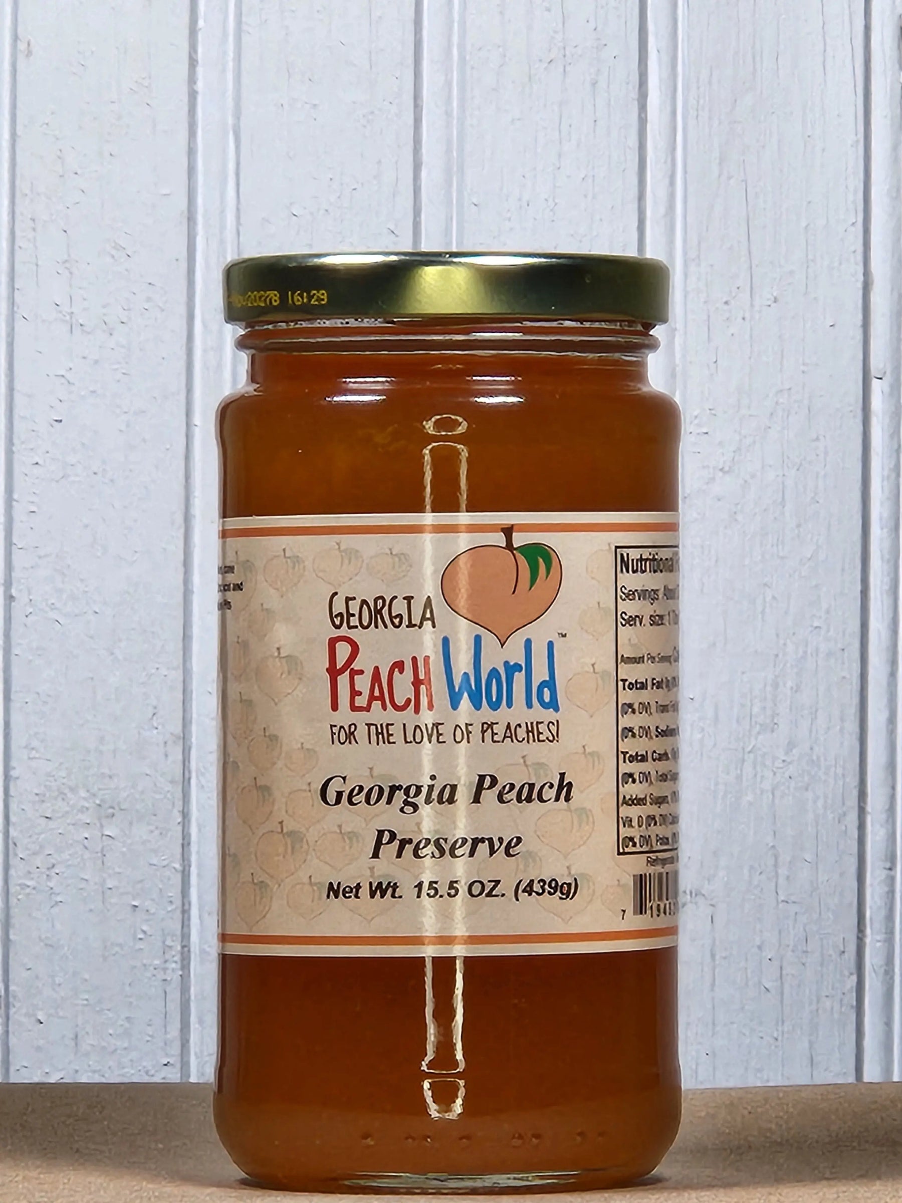 Georgia Peach Preserves 14.5 oz by Georgia Peach World, Southern food gift main product photo