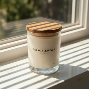 Get Yo Blessings! - Soy Wax Candle 11oz with Lid by Michaelangelocandles, scented candle main product photo