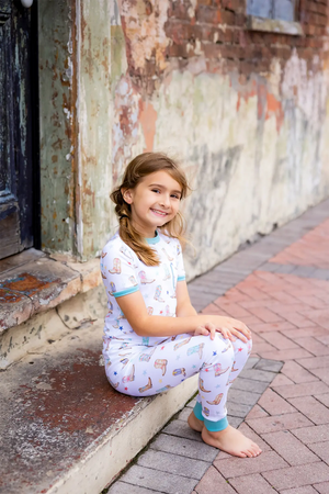 Giddy Up Organic Cotton Kids Pajamas by Nola Tawk, Southern food gift detail photo 4