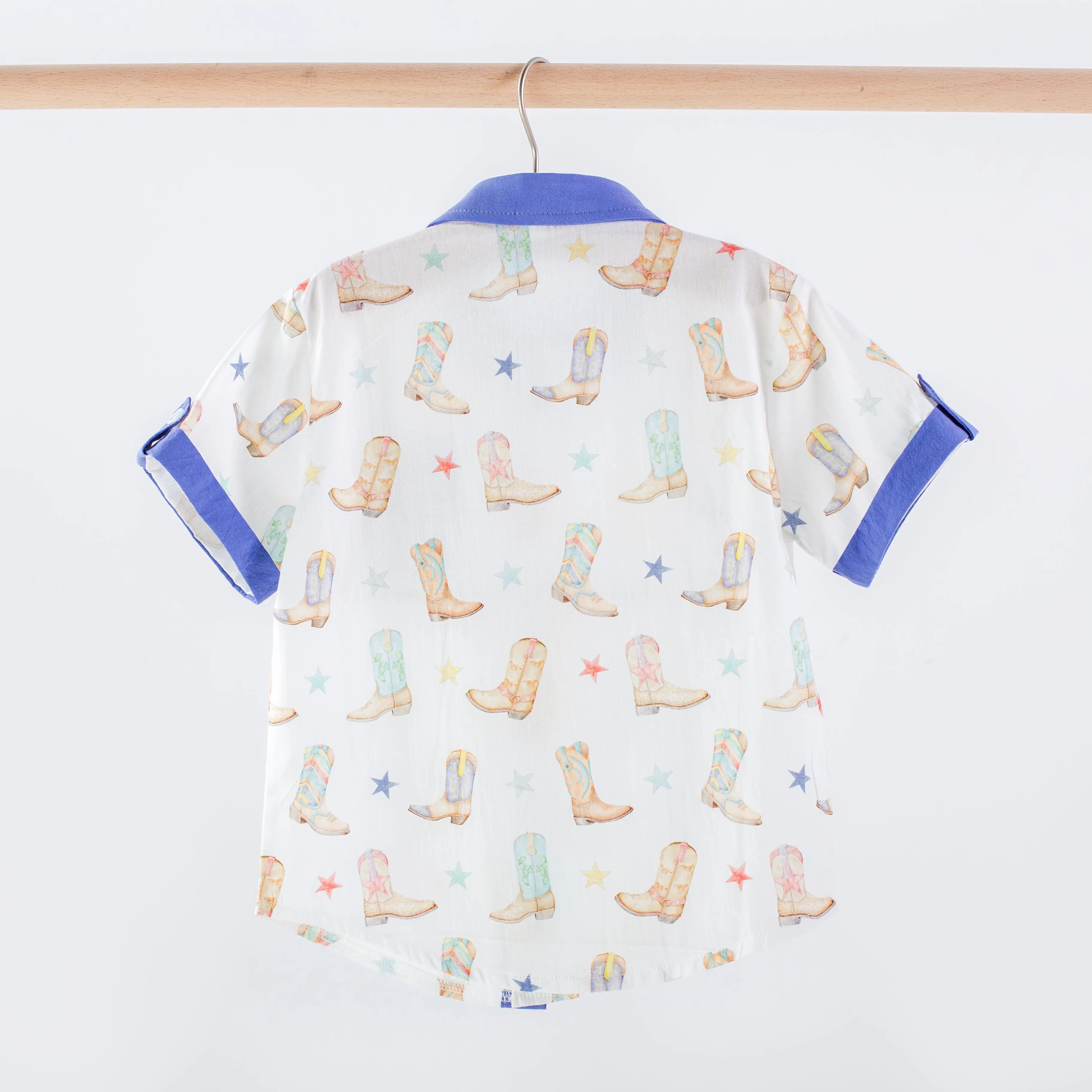 Giddy Up Short Sleeve Collared Shirt Nola Tawk