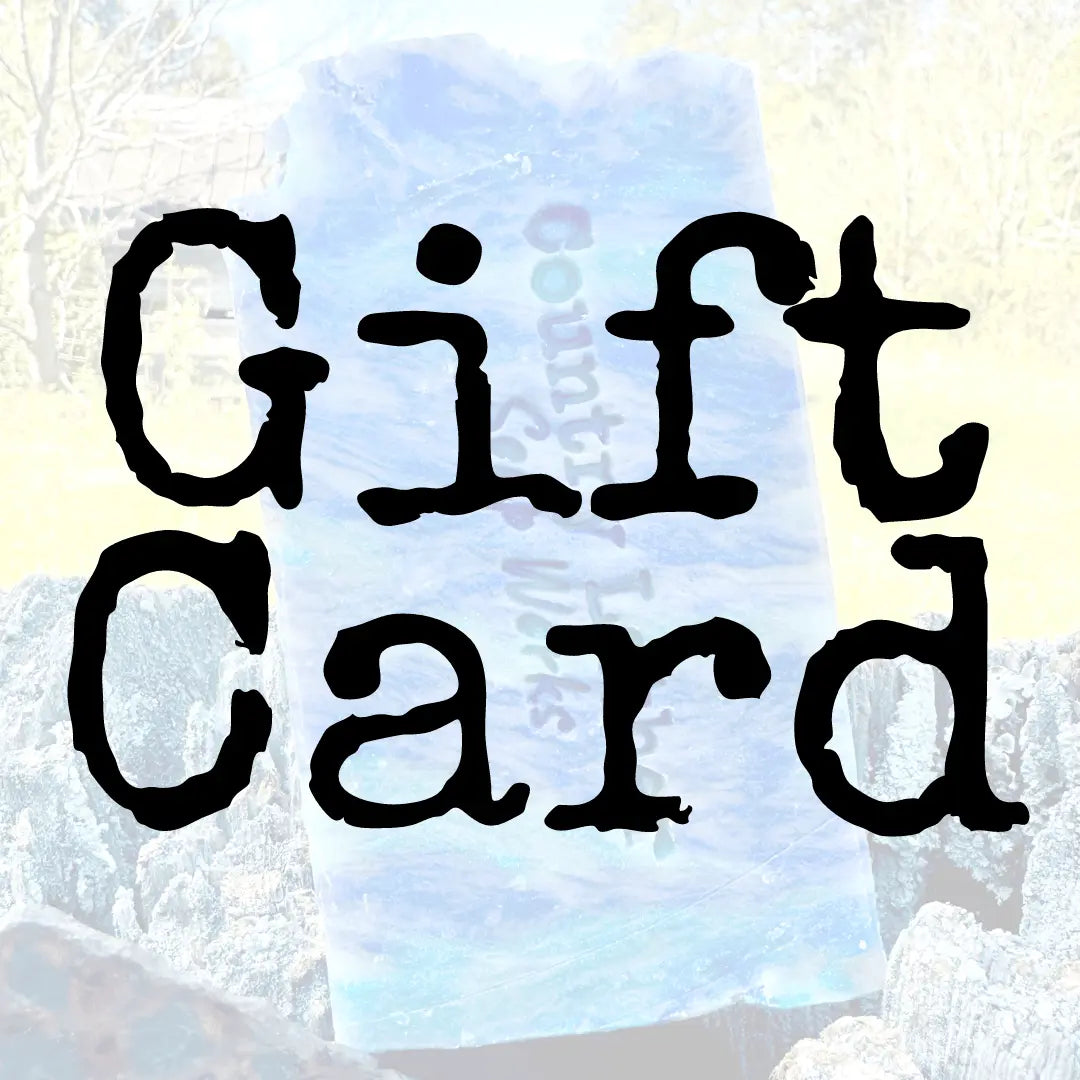 Country Lather Soap Works gift card for handmade soap and body care