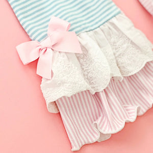 Girls Christmas Santa Romper by Seven Lantern Lane, Southern lifestyle apparel detail photo 6