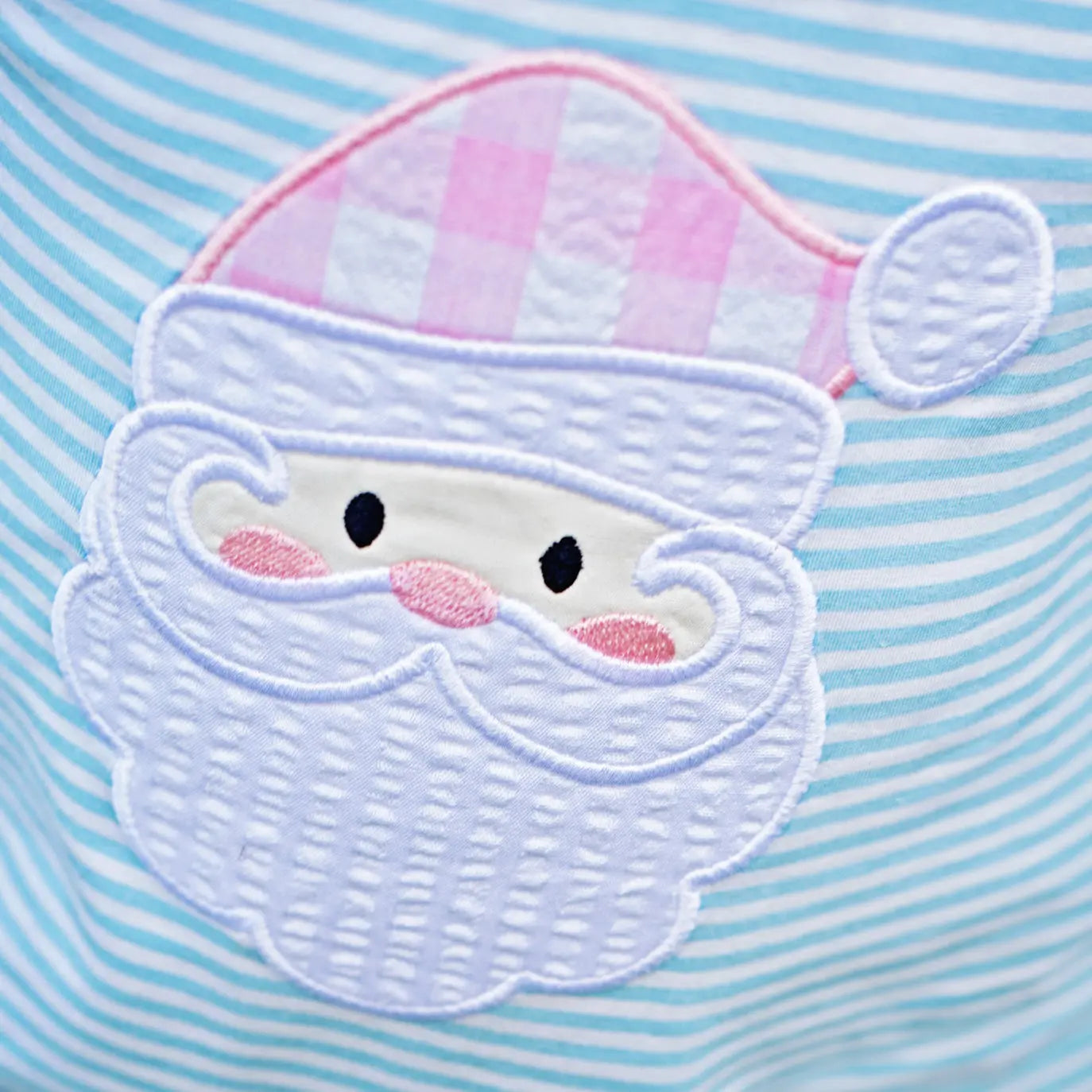 Girls Christmas Santa Romper by Seven Lantern Lane, Southern lifestyle apparel detail photo 8