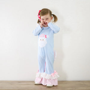 Girls Christmas Santa Romper by Seven Lantern Lane, Southern lifestyle apparel detail photo 10