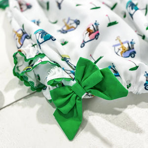 Girls Fairway Golf Bubble by Seven Lantern Lane, children's boutique clothing detail photo 12