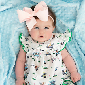 Girls Fairway Golf Bubble by Seven Lantern Lane, children's boutique clothing detail photo 13