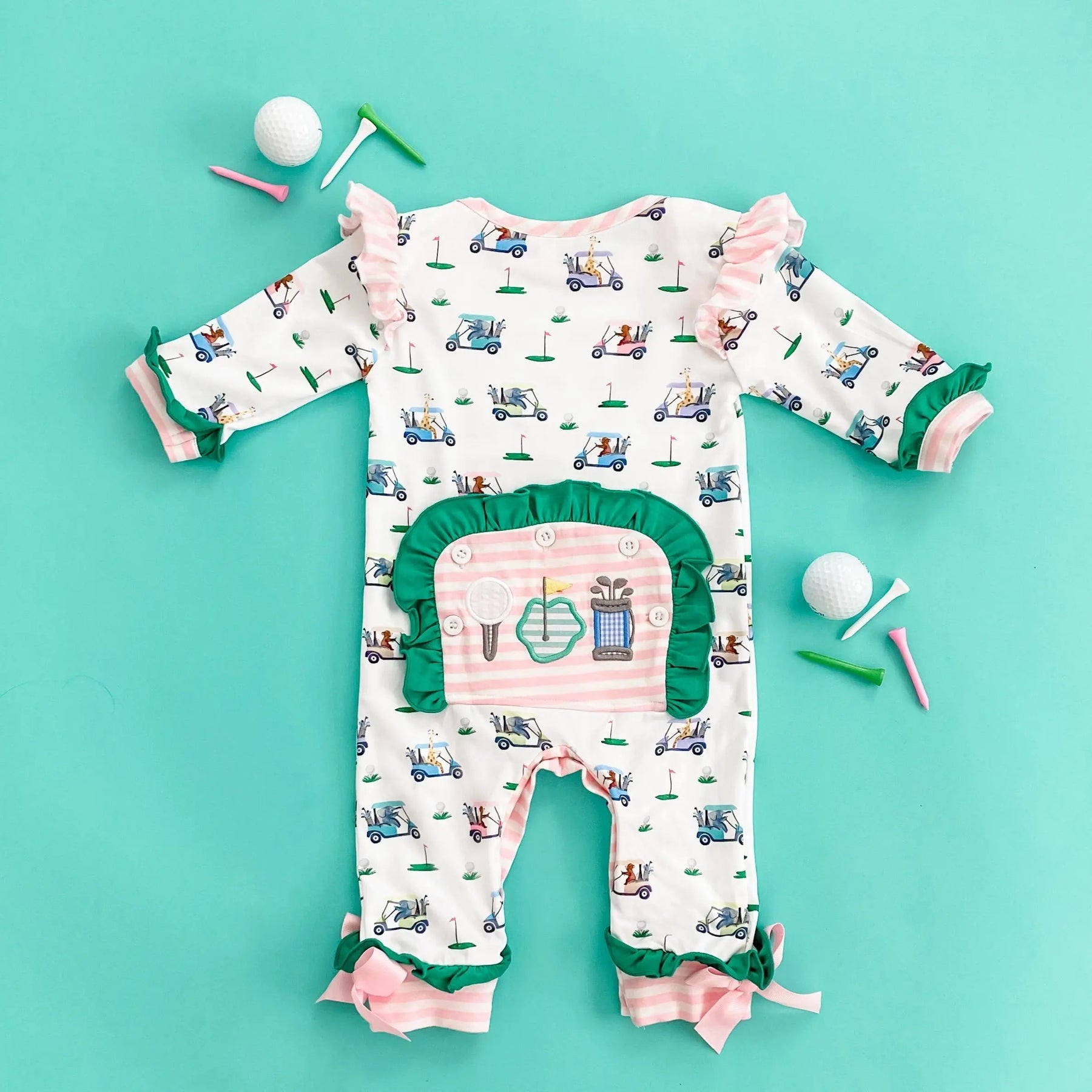 Girls Fairway Golf Romper by Seven Lantern Lane, Southern lifestyle apparel main product photo