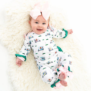 Girls Fairway Golf Romper by Seven Lantern Lane, Southern lifestyle apparel detail photo 2