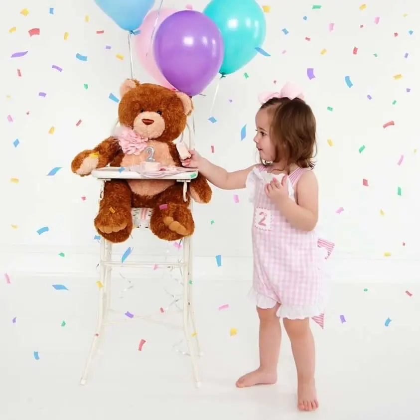 Girls Second Birthday Smocked Bubble by Seven Lantern Lane, children's boutique clothing detail photo 3