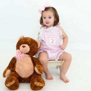 Girls Second Birthday Smocked Bubble by Seven Lantern Lane, children's boutique clothing detail photo 5
