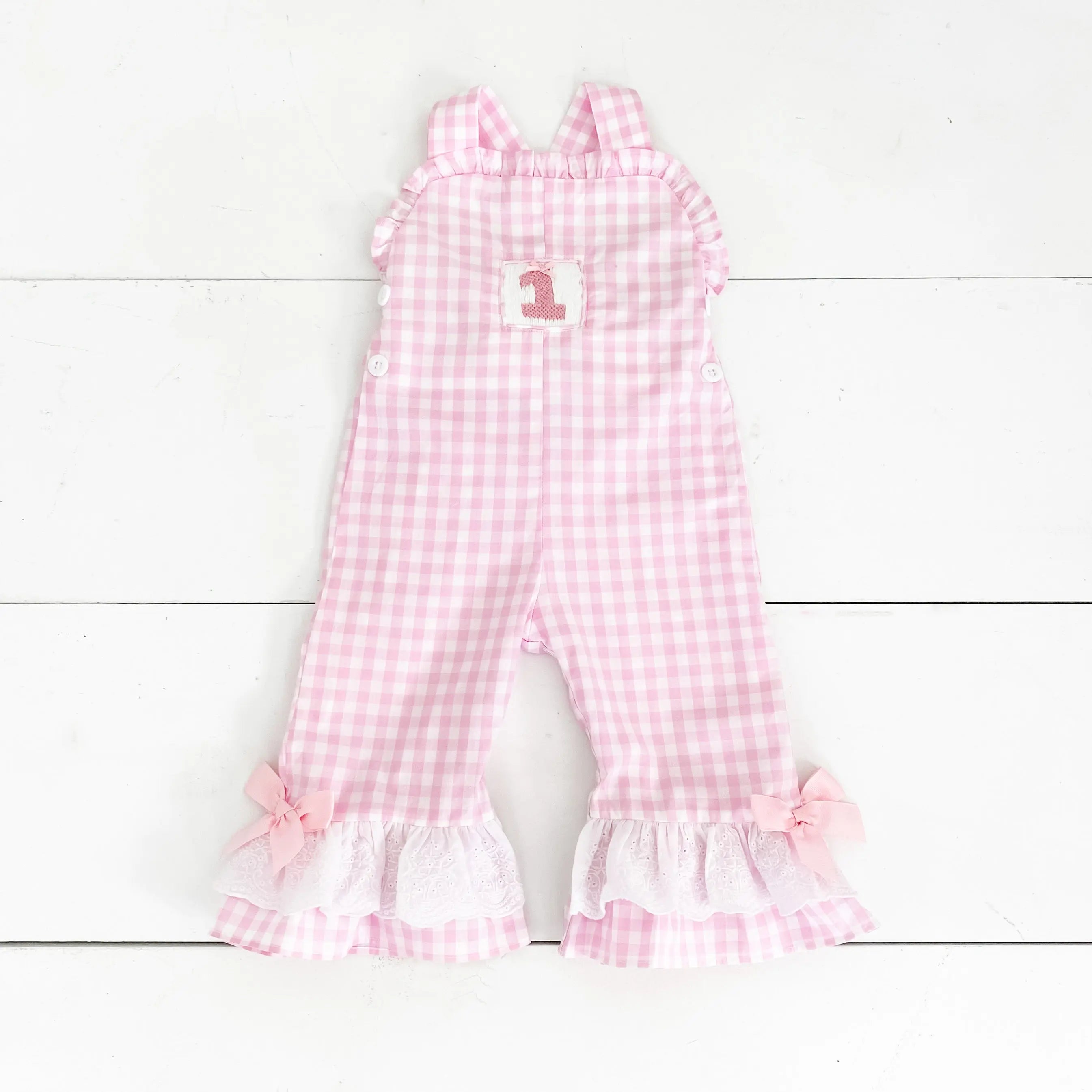 Girls Smocked First Birthday Longall Seven Lantern Lane