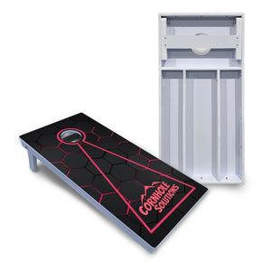 Glow Hole Black Cornhole Boards - All Weather Series by Cornhole Solutions, custom cornhole board main product photo
