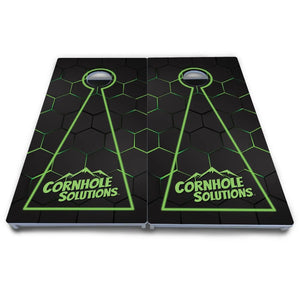 Glow Hole Black Cornhole Boards - All Weather Series by Cornhole Solutions, custom cornhole board detail photo 7