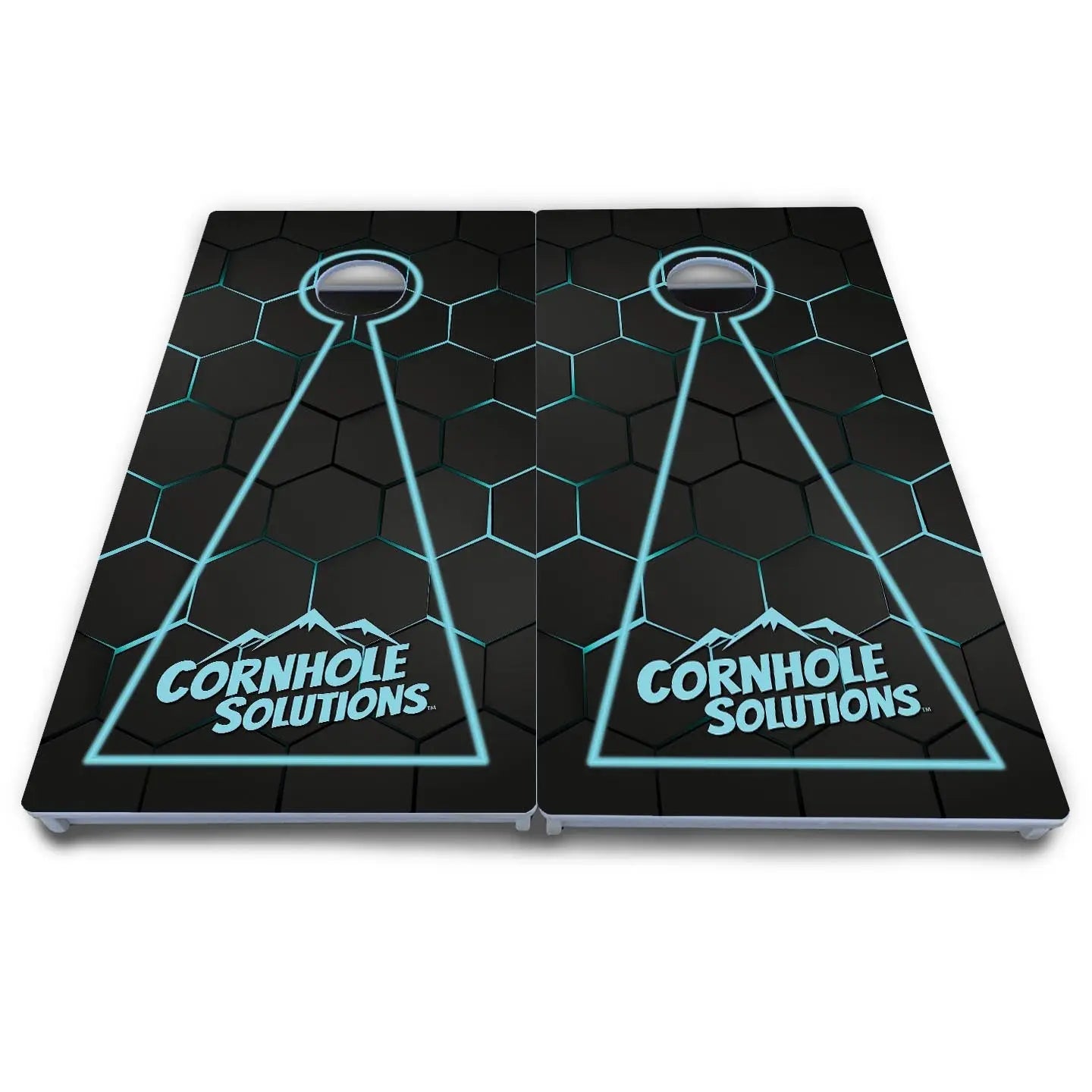 Glow Hole Black Cornhole Boards - All Weather Series by Cornhole Solutions, custom cornhole board detail photo 11