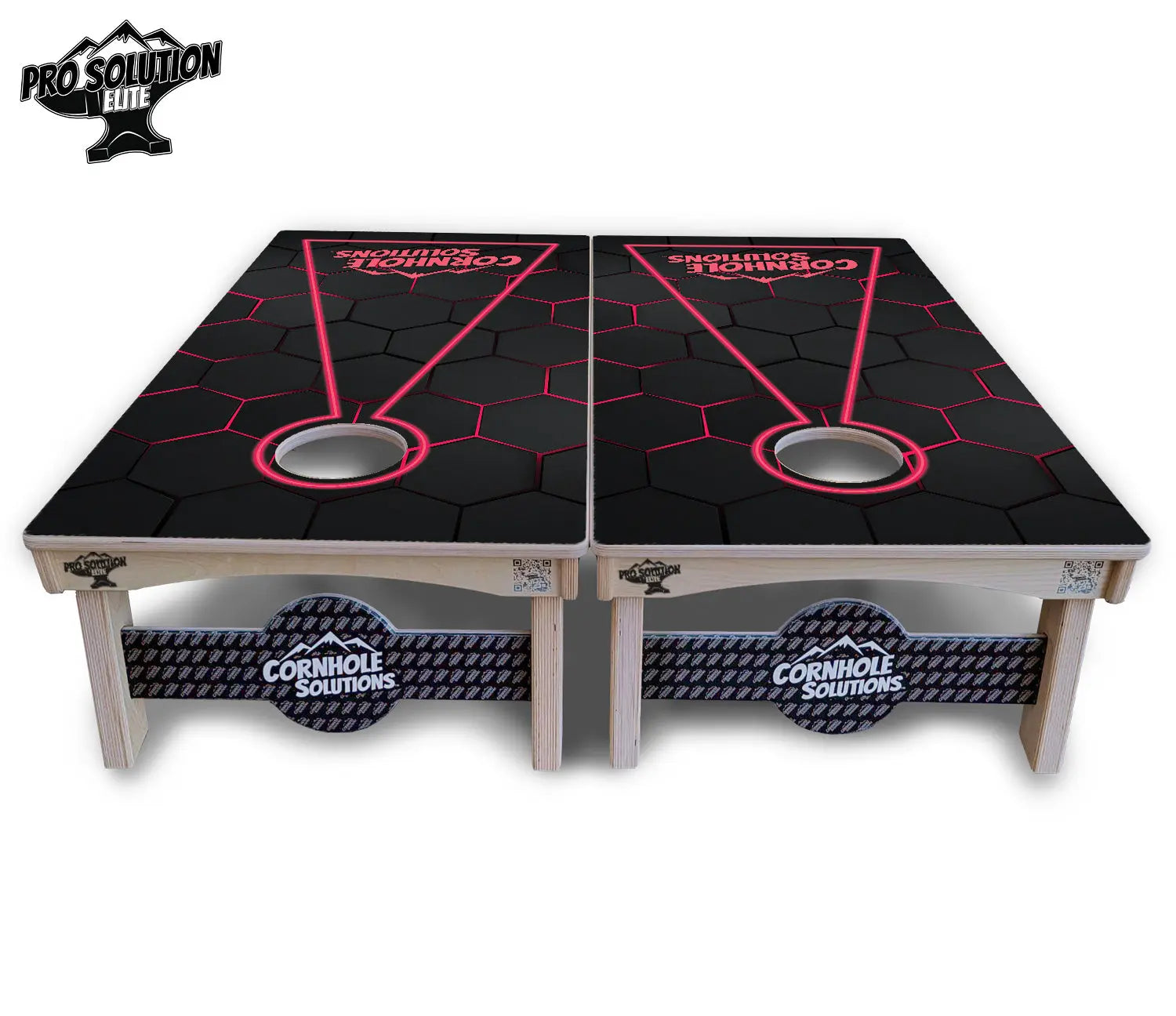 Glow Hole Black Cornhole Boards - Pro Solution Elite Series by Cornhole Solutions, custom cornhole board detail photo 4