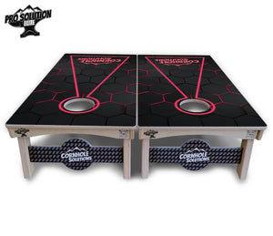 Glow Hole Black Cornhole Boards - Pro Solution Elite Series by Cornhole Solutions, custom cornhole board detail photo 4