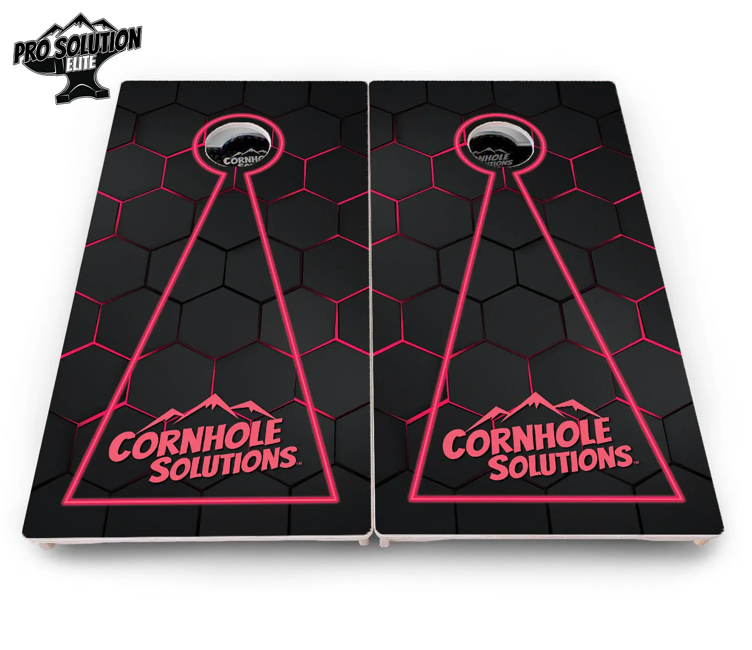 Glow Hole Black Cornhole Boards - Pro Solution Elite Series by Cornhole Solutions, custom cornhole board detail photo 5