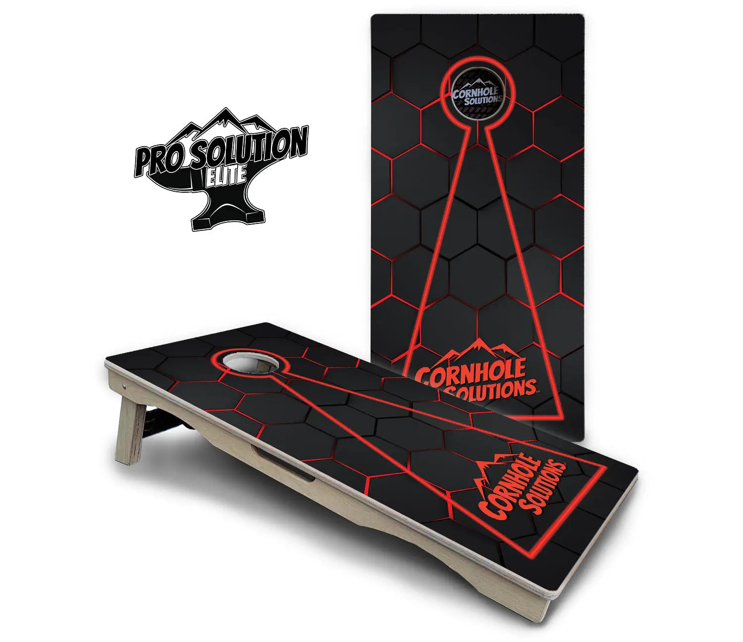 Glow Hole Black Cornhole Boards - Pro Solution Elite Series by Cornhole Solutions, custom cornhole board detail photo 13