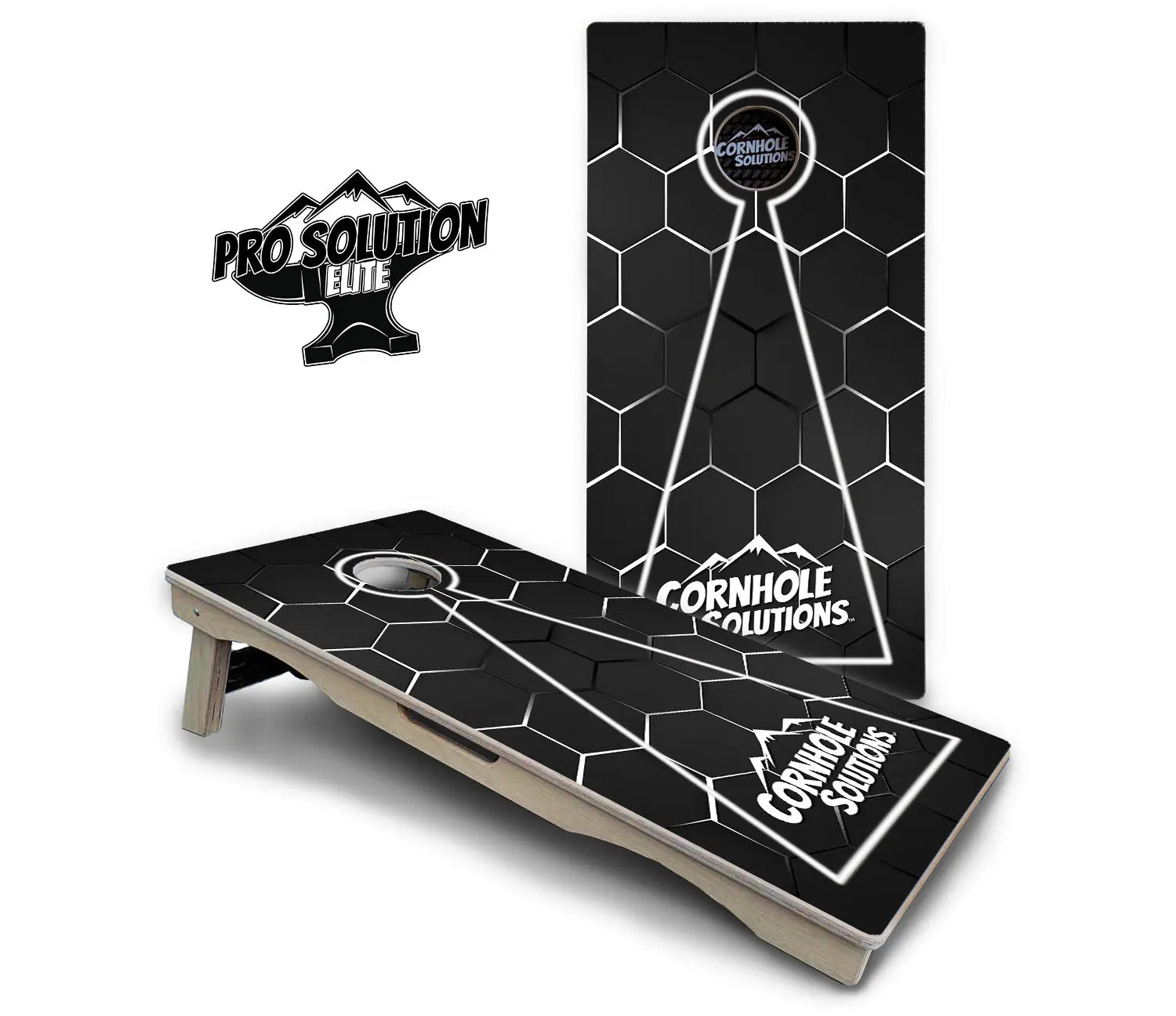 Glow Hole Black Cornhole Boards - Pro Solution Elite Series by Cornhole Solutions, custom cornhole board detail photo 17