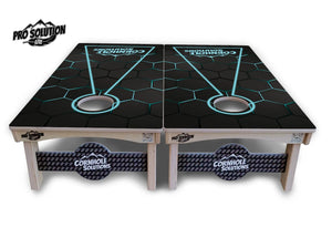 Glow Hole Black Cornhole Boards - Pro Solution Lite Series by Cornhole Solutions, custom cornhole board detail photo 3
