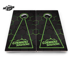 Glow Hole Black Cornhole Boards - Pro Solution Lite Series by Cornhole Solutions, custom cornhole board detail photo 5
