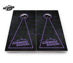 Glow Hole Black Cornhole Boards - Pro Solution Lite Series by Cornhole Solutions, custom cornhole board detail photo 8