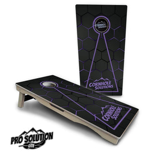 Glow Hole Black Cornhole Boards - Pro Solution Lite Series by Cornhole Solutions, custom cornhole board detail photo 20