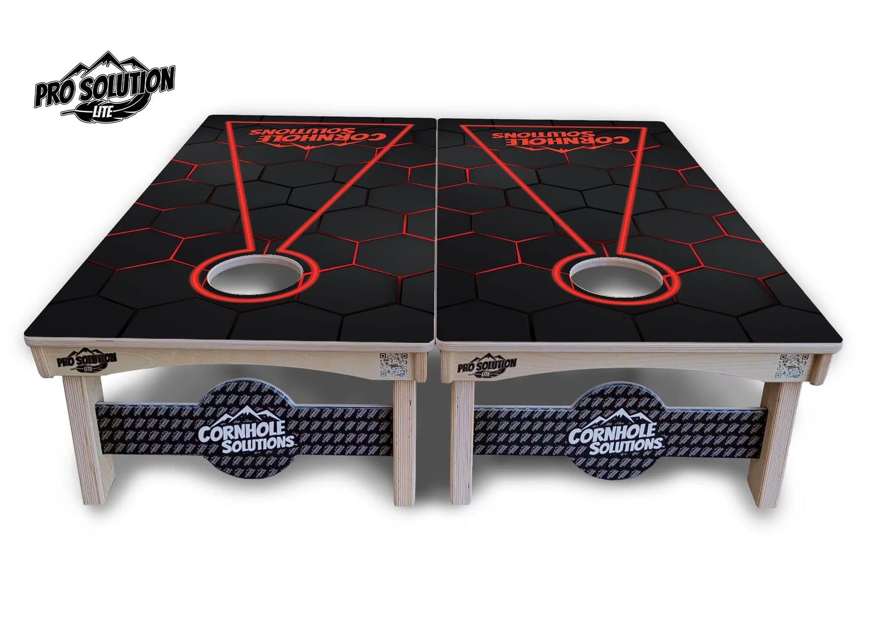 Glow Hole Black Cornhole Boards - Pro Solution Lite Series by Cornhole Solutions, custom cornhole board detail photo 22