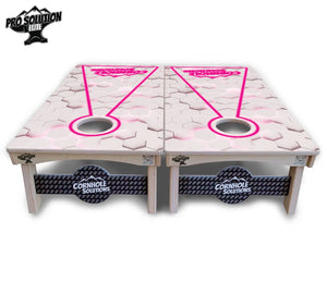 Glow Hole White Cornhole Boards - Pro Solution Elite Series by Cornhole Solutions, custom cornhole board detail photo 3