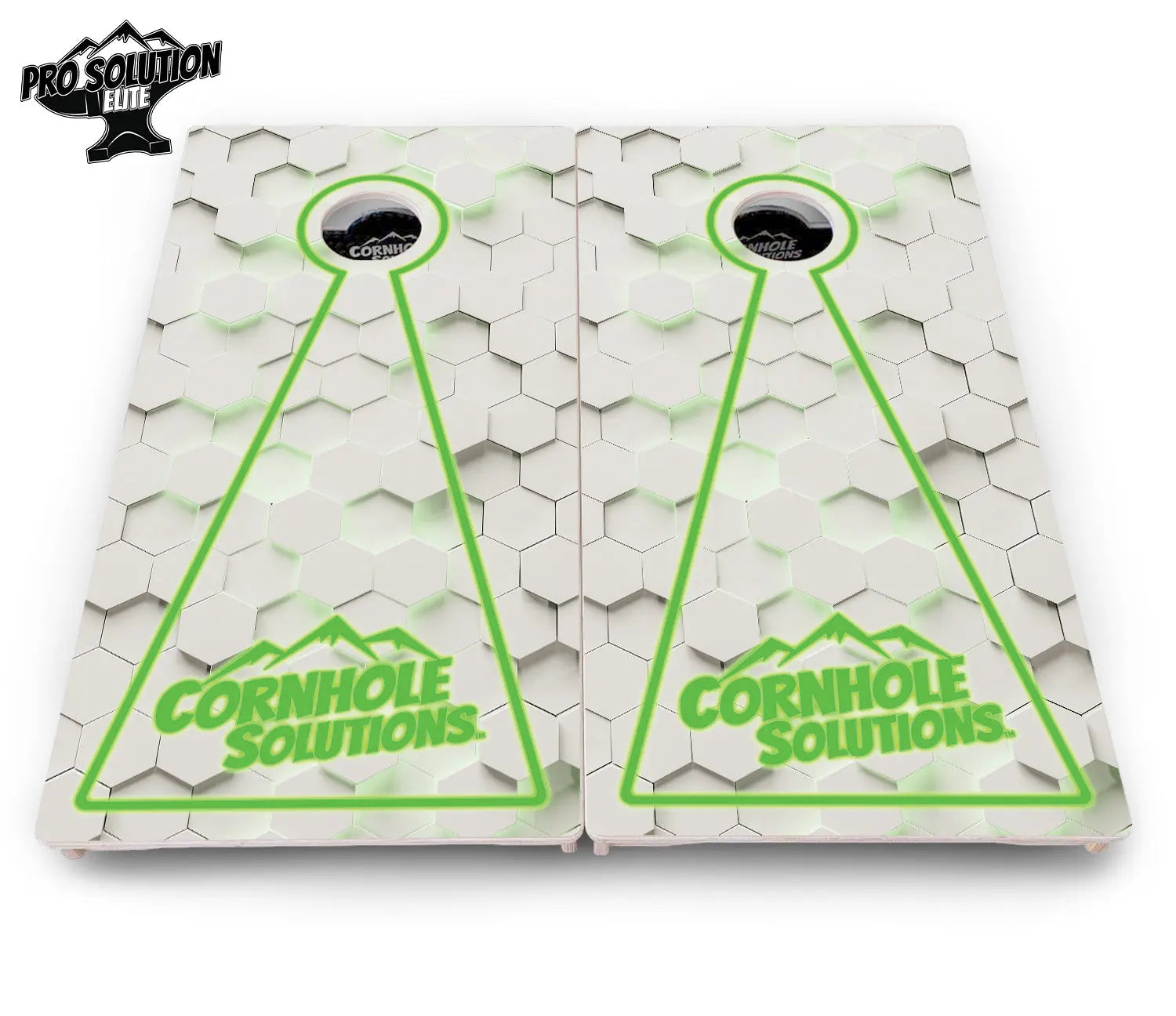 Glow Hole White Cornhole Boards - Pro Solution Elite Series by Cornhole Solutions, custom cornhole board detail photo 8