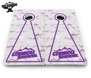 Glow Hole White Cornhole Boards - Pro Solution Elite Series by Cornhole Solutions, custom cornhole board detail photo 12
