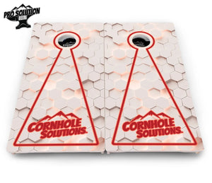 Glow Hole White Cornhole Boards - Pro Solution Elite Series by Cornhole Solutions, custom cornhole board detail photo 14