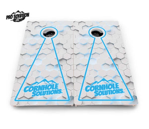 Glow Hole White Cornhole Boards - Pro Solution Lite Series by Cornhole Solutions, custom cornhole board detail photo 2