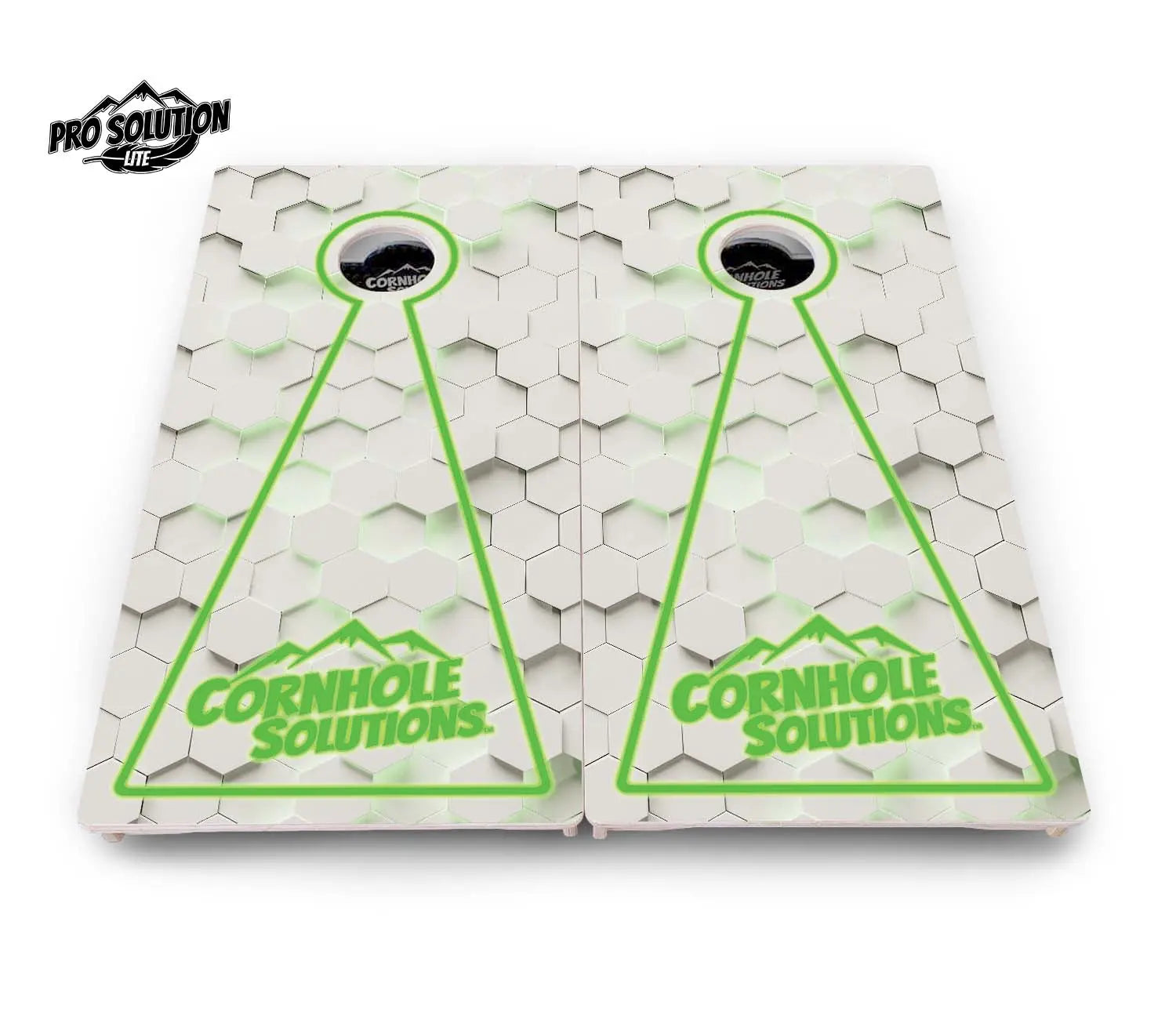 Glow Hole White Cornhole Boards - Pro Solution Lite Series by Cornhole Solutions, custom cornhole board detail photo 3