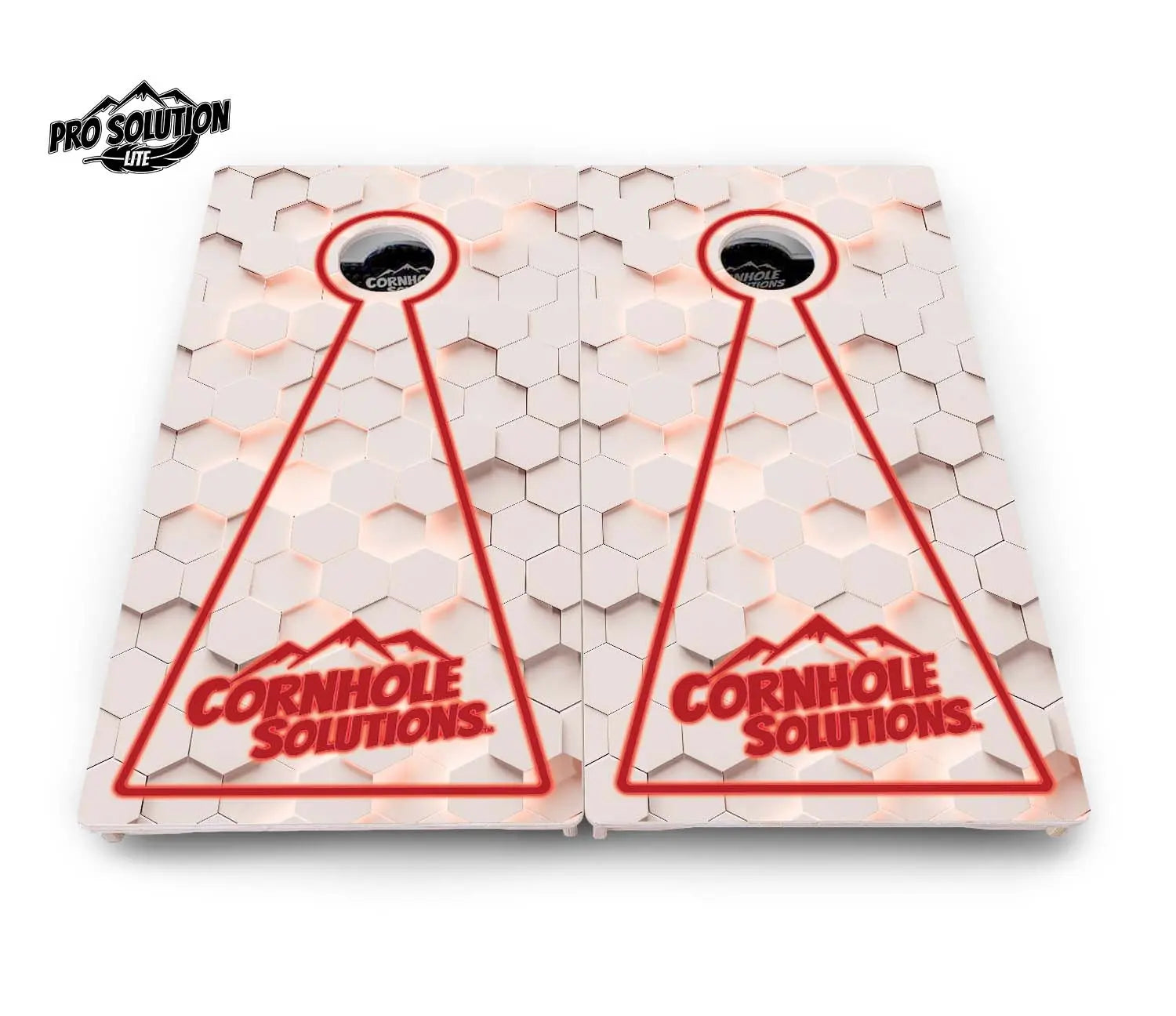 Glow Hole White Cornhole Boards - Pro Solution Lite Series by Cornhole Solutions, custom cornhole board detail photo 7