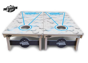 Glow Hole White Cornhole Boards - Pro Solution Lite Series by Cornhole Solutions, custom cornhole board detail photo 11