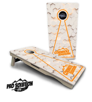Glow Hole White Cornhole Boards - Pro Solution Lite Series by Cornhole Solutions, custom cornhole board detail photo 15