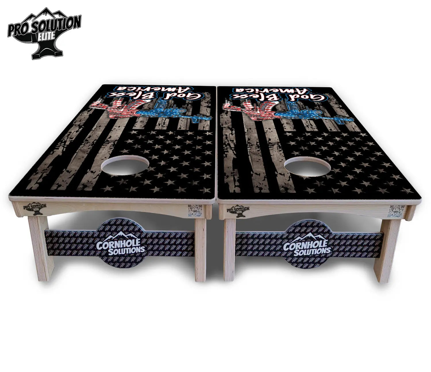 God Bless America Cornhole Boards - Pro Solution Elite Series by Cornhole Solutions, custom cornhole board detail photo 3