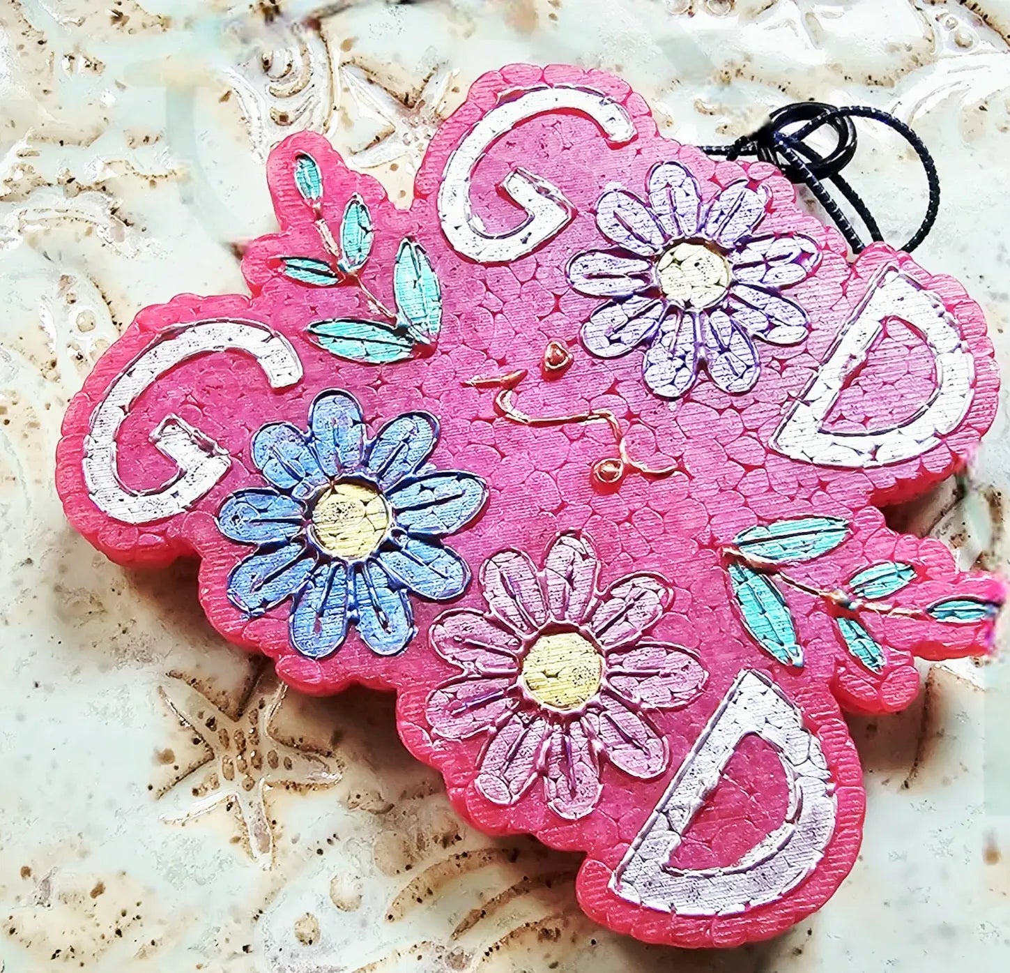 God is Good Car Freshie: Floral Handmade Aroma Bead Air Freshener by Main Street Collective