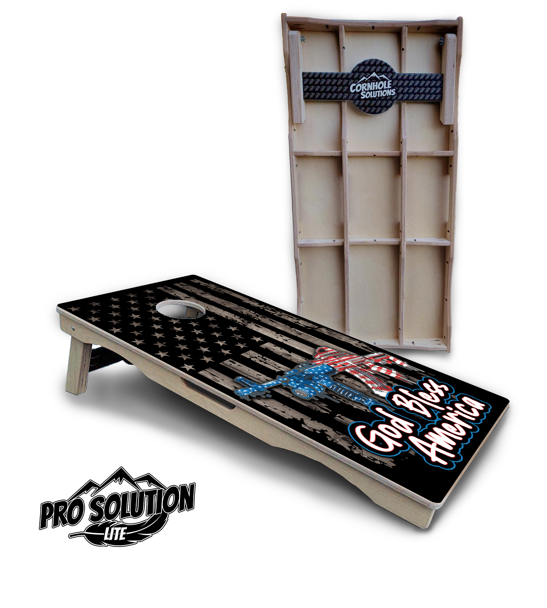 God Bless America Cornhole Boards - Pro Solution Lite Series Cornhole Solutions