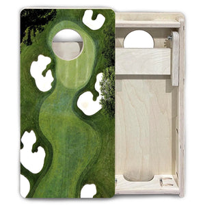 Golf Course - Mini or Vacation Size Cornhole Boards by Cornhole Solutions, custom cornhole board detail photo 7