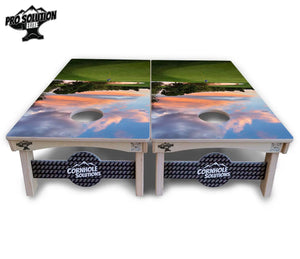 Golf Course Sunset Cornhole Boards - Pro Solution Elite Series by Cornhole Solutions, custom cornhole board detail photo 4