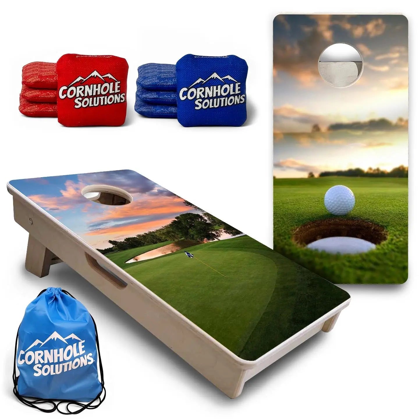 Golf Cup & Flagstick - Mini or Vacation Size Cornhole Boards Cornhole Solutions