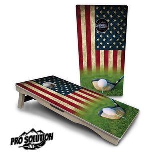 Golf Flag Cornhole Boards - Pro Solution Lite Series by Cornhole Solutions, custom cornhole board detail photo 5