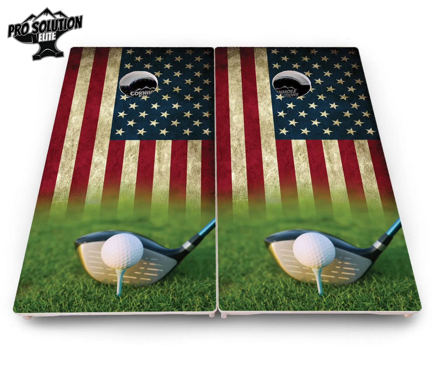 Golf Tee Flag Cornhole Boards - Pro Solution Elite Series by Cornhole Solutions, Southern lifestyle apparel detail photo 4