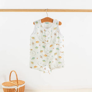 Gone Fishing Organic Muslin Shortalls by Nola Tawk, children's boutique clothing main product photo